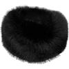 Baoblaze Fascia per capelli in pelliccia sintetica, protezione per le orecchie, scaldaorecchie alla moda per campeggio, all'aperto, uso quotidiano, Nero