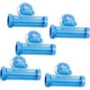 Healifty Spremi-dentifricio in Plastica Blu Ventosa Set 5 Pezzi Estrusore Manuale Per Dentifricio e Cosmetici Dispenser Per Bagno e Lavaggio Del Facile Usare e Organizzare