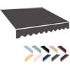 HOUKOIKBUG Telo Di Ricambio Per Tenda Da Sole Retrattile Tessuto Di Ricambio Impermeabile Antistrappo Tende Da Sole A Bracci Estensibili Per Balcone Esterno Patio(Dark gray,5.5x3.0m/18x10ft)