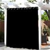 Hiseng Tende da Esterno con Anelli, 1 Pezzi Tende da Sole Tenda Oscurante Impermeabile Tinta Unita Tenda per Esterni per Giardino Cortile Balcone Protezione Solare Privacy (180x243cm,Nero)