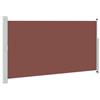 vidaXL Tenda da Sole Laterale Retrattile per Patio Privacy Automatica Schermo Parasole Frangivento 170x300 cm in Tessuto PU Marrone Telaio in Ferro