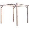 VERDELOOK Gazebo a pergola in Legno Senza Copertura, 3x3 m per arredo Esterni e Giardino