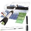 Axis Line Set professionale di aste telescopiche fotovoltaiche - rimozione della neve su impianto PV con asta telescopica+pala da neve + protezione antiscivolo (set da 6 metri)