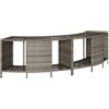 VIDAXL Scaffali Portaoggetti Vasca Idromassaggio 2pz Polyrattan Grigio Scaffale Da Esterno Espositore