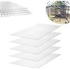 Froadp 14 Pezzi Pannelli Policarbonato per Serre Possono Essere Tagliati a Misura Resistenti ai Raggi UV Lastre Alveolari Alveolare 605x1210x4mm Trasparente Lastre a Doppia Pelle per Serre da Giardino