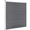 vidaXL Pannello Recinzione per Esterni con Pali Robusto Elegante Barriera da Giardino Recinto Intimità Sicurezza in WPC 353x186 cm Grigio