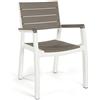 Keter Sedia Harmony con Braccioli, Graffite/Bianco, 59X80X66