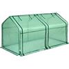 Quictent Mini serra portatile con copertura in PE e grandi porte con cerniera, 180 x 90 x 90 cm, tunnel in polietilene con 50 etichette per piante, verde