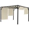 Mendler Gazebo pergola Regolabile baldacchino Moderno Elegante Giardino Patio Baia Acciaio Poliestere - 4x3m Avorio