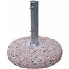 Decor Space Base in Cemento per ombrellone da Giardino, marmetta Tonda in Ghiaia (1, Tonda 35 kg)
