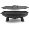 BBQ-Toro Braciere Ø 70 cm con Coperchio | Nero | Focolare Esterno con Tre Gambe e Due Manici | Braciere Giardino, Vasca Fuoco | Garden Fire Pit, Fire Bowl