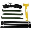 Yhenlovtt Plus - Alberi con cinghie in nylon, pali in plastica per fissare piante da giardino giovani, design antiscivolo resistente alle intemperie, con corda e martello