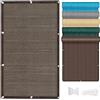 AMZYU Frangivento per Balcone Esterno 80 x 700 cm Anti UV Privacy Recinzione con Fascette per Ringhiera Protezione Balcone, Marrone