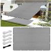 XUEQXUE Vela Ombreggiante Parasole Traspirante 140 x 600 cm, Antistrappo, Traspirante, 98% Anti UV, Rete Ombreggiante Rete Telo Ombra, Rete di Ombreggiatura, per Balcone, Terrazza, Grigio Chiaro