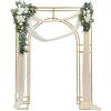 ARBGO Arco per matrimonio, doppio strato, rettangolare, in metallo, arco per palloncini, per interni ed esterni, matrimoni, feste, giardino, banchetti