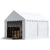 TOOLPORT Tendone deposito 3x4 m PVC 700 N Bianco Impermeabile Tenda capannone Tenda di stoccaggio