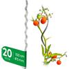 Novatool - 20 Bastoncini per pomodori 150 cm x 5 mm Ø, aste a spirale per pomodori zincate, supporti per tralci di pomodoro, aste per pomodori 150 cm, supporti per piante di pomodoro, aste per