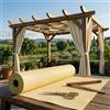 Byour3 - Telo Fascia Onda Ombreggiante per Gazebo -stoffe al Metro Frangisole Frangivento Anti UV Tessuti per Tende da Sole Pergole per Copertura Solare Traspirante Impermeabile No PVC (Avorio, 40cm)
