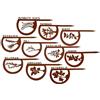 UNUS Set di 10 segnaposti per erbe aromatiche, decorazione da giardino effetto ruggine da avvitare, cartelli per erbe in metallo effetto corten, decorazione ruggine per giardino, terrazza o balcone