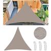 FlySoul Vela Ombreggiante Impermeabile Tenda da Sole per Esterno Vele Ombreggianti Triangolo Telo Parasole con Fune e Anello D Protezione UV Tenda a Vela per Giardino Balcone Terrazza 1.5x1.5x1.5M