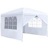 VA-Cerulean Gazebo pieghevole, 3 x 3 m, con parti laterali e borsa per il trasporto, protezione UV, impermeabile, regolabile in altezza, tenda a baldacchino per giardino, feste, matrimoni