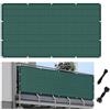 XUEDNGM Recinzione Copertura per Balcone 100 x 200 cm per Privacy - Facile da Installare Leggermente Trasparente Telo Copertura Frangivento per con Fascette per Balcone, Verde Scuro
