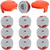 CDIYTOOL Bobina di ricambio per decespugliatore Flymo FLY021/513937190, 0,2 cm 11 m, bobina a doppia linea compatibile con Flymo Contour 500 XT/Power Trim/Mini Trim, con copertura FLY060 (10 bobine+2