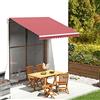 AUVYI Telo di ricambio per tende da sole, colore rosso bordeaux, 3 x 2,5 m, tessuto di ricambio per tende da sole, per esterni, impermeabile, di alta qualità