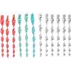 CDQL Aste Repellenti per Uccelli da 12 Pezzi da 11,4 Pollici - Dispositivo di Controllo Deterrente per Spinner Ornamentali - Aste a Spirale Riflettenti per Spaventare Gli Uccelli