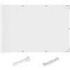 QINGLV Frangi-Vista Balcone 80x100cm Telo Frangivento per Balconi Impermeabile Anti-UV Telo Frangi-Vista per Balcone Giardino con Occhielli Fascette E Corde -Bianco