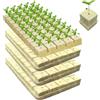 CGTQROVR 200 Pezzi cubetti rockwool da Giardino in Lana Roccia a cubetti con Buchi per la germinazione dei Semi idroponici e Un Accessorio per Il Giardino in Crescita Soilless