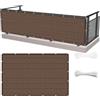 HOKXUAN Telo Frangivisto 80 x 120 cm in HDPE Anti-Uv Divisorio Parasole Paravento Protezione Privacy Respirante Frangivisto Balcone per Protezione per Balcone Giardino Recinzione, Marrone