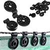 HeZhiNing Clip resistenti per ombrelloni e tende antivento, clip rotonde nere per tende da sole, clip riutilizzabili per tende da campeggio
