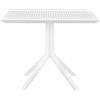 CLP Tavolo Sky 80 x 80 cm I Tavolo da Giardino, Resistente alle intemperie e ai Raggi UV I Tavolo Quadrato da Balcone, Colore:Bianco