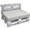 Beautissu Cuscino seduta divano pallet ECO Elements 120x80x15cm - per divani con bancali di legno - grigio chiaro