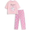Disney Pigiama da Donna a Maniche Corte e Lunghe, Modello Marie degli Aristogatti | Pigiama con Stampa a Cartoni Animati e Slogan Bonjour! | Abbigliamento da Notte retrò | Merchandising