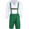 I LOVE FANCY DRESS LTD COSTUME DA UOMO BAVARESE - PANTALONI VERDI IN STILE LEDERHOSEN E CAMICIA TRADIZIONALE BIANCA - PERFETTO PER L'OKTOBERFEST TEDESCO NOTTE DI ADDIO AL CELIBATO O QUALSIASI FESTA IN COSTUME (X-GRANDE)