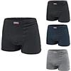 PRIMAL Boxer Uomo - Slip Uomo Offerta 4 Pezzi in Cotone Elasticizzato Taglie Maxi CONFORMATO (Boxer Assortito 2 Nero 1 Blu 1 Grigio, 4XL/58)