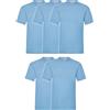 Fruit of the Loom Valueweight - Maglietta a maniche corte, confezione da 5 pezzi, taglia L, colore blu pastello, blu pastello