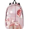 JCAKES Zaino in tela con pianta tropicale di cactus zaino casual zaino alla moda zaino da viaggio zaino da campeggio zaino scuola zaino carino zaino da donna zaino da uomo, Palla di Natale rosa, S