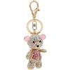 Hapivida Simpatico Portachiavi con Orso, Portachiavi con Ciondoli Strass Rosa Decorativo con Strass Borsa per Zaino Accessori Carino Portachiavi Portachiavi Decorazione Regalo di Festa