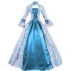MaNMaNing Vestito Palazzo Rinascimentale Donna Abito Lungo Elegante Costume Vittoriano per Carnevale Veneziano Festa di Halloween Ballo in Maschera