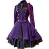 Vhersily Enid Sinclair Costume Donna Cosplay Stagione 2 Nevermore Academy Uniforme Scolastica Set Giacca Vestito Camicia Papillon Cintura per Halloween Carnevale Festa Mascherata Costumi Gotico