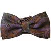 Avantgarde - Papillon Uomo Disegno Cashmere Farfalla Disegni Paisley Viola Arancio Lilla Bow, Colore: Arancio Ruggine