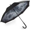 Balvi Ombrello Moon Colore Nero, Bianco Nero esternamente con una luna all'interno Nylon