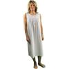 Linclalor Camicia da notte in puro cotone senza maniche art. 74452-50, Fantasia