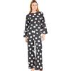 GISELA x Peanuts Pigiama Donna Invernale in Cotone Interlock - Set Maglia e Pantaloni Larghi a Pois - Collezione Peanuts Art. 20330 (IT, Testo, L, Regular, Regular, Antracite)