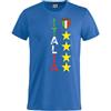 PELUSCIAMO T-Shirt Italia Personalizzabile con Nome e Numero | Maglietta in Cotone Nazionale Italiana | Fino alla 5XL Maniche Corte | Forza Azzurri PS 27431-A-097-BS