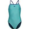 ARENA Costume Bambina Nuoto Piscina Junior 005919 880 Girl Swimsuit Light Drop Solid Water/Neon Blue (10-11)
