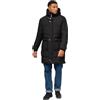 STONE HARBOUR Cappotto invernale da uomo caldo trapuntato con cappuccio Beviis S-3XL, Nero , XL